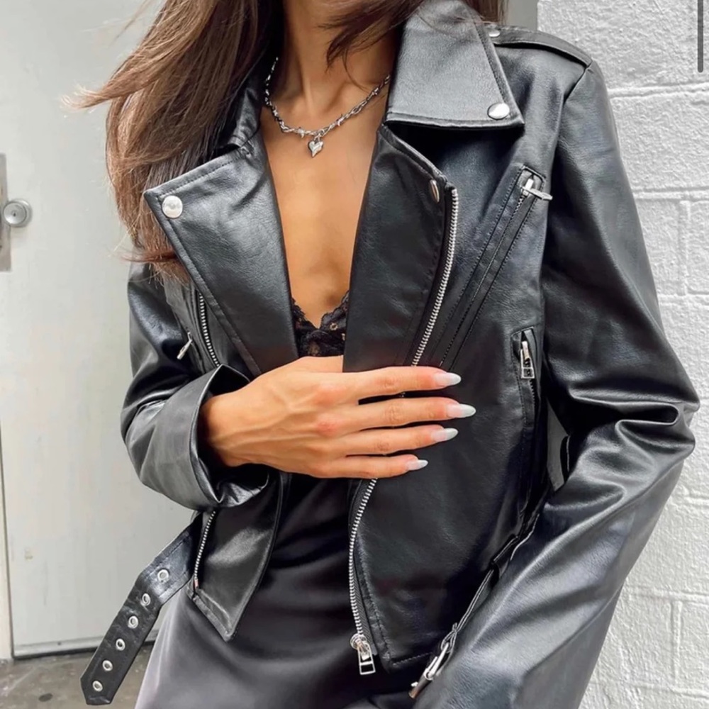Princess polly zeppelin faux leather jacket
